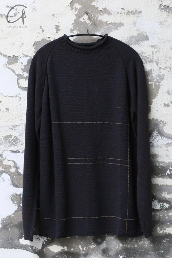 DEVOA 24 Autumn and Winter Pullover DVA-KTS-RLKN-BLUE GRAY KTS-RLKN